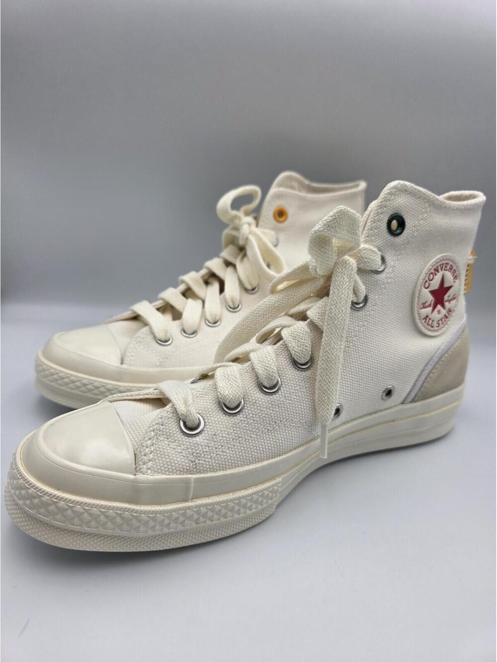 Converse Chuck 70 High Egret/Red/Yellow W Size 7.5 - A07117C Brand New in Box